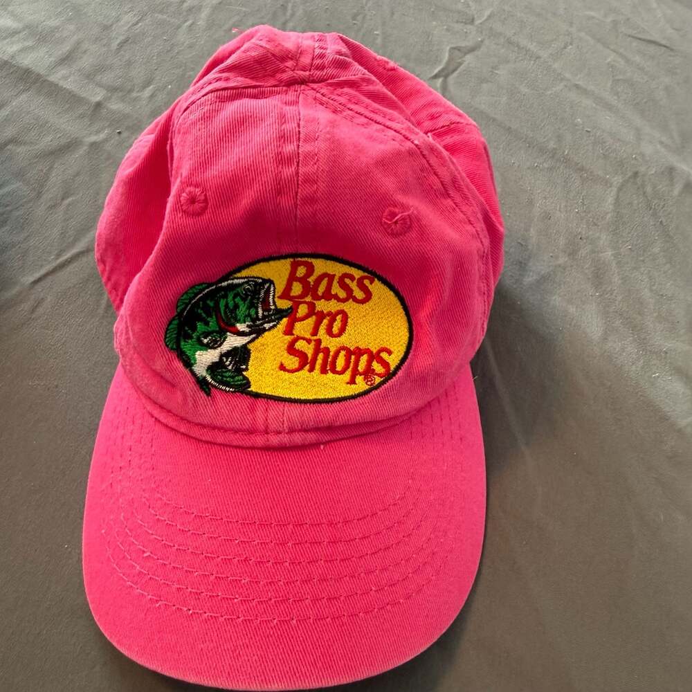 Bass Pro Shops Toddler Gone Fishing Fuchsia Twill Ball Cap Hot Pink